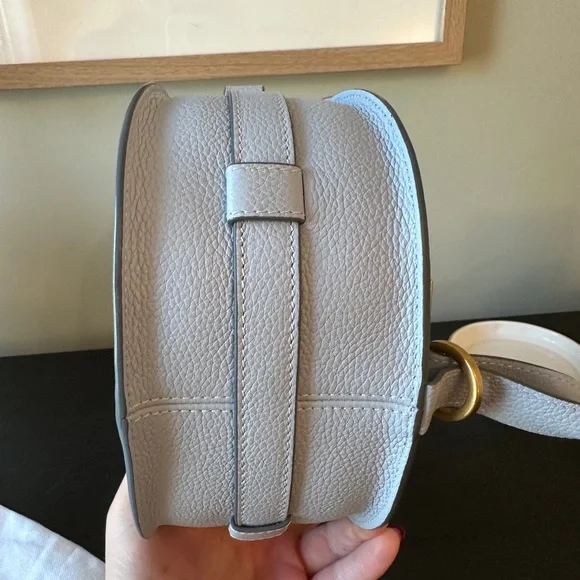 Chloe Light Blue Small Marcie Crossbody Bag with Gold Accents - Picture 4 of 14